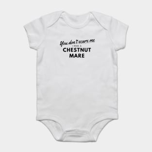 Riding a Chestnut Mare Baby Bodysuit